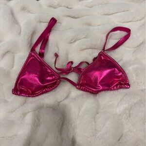 Shimmering Pink Bikini Top